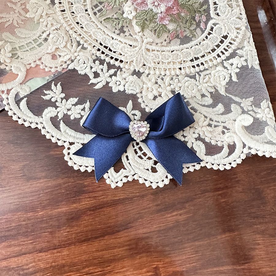 Handmade - Crystal Heart Swallowtail - Bow Hair Accessory - detail view 3