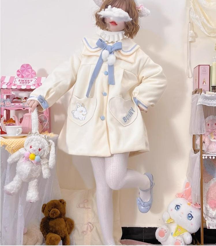 Niu Niu - Plus Size Lolita Coat Woolen Winter - Lolita Overcoat Outerwear