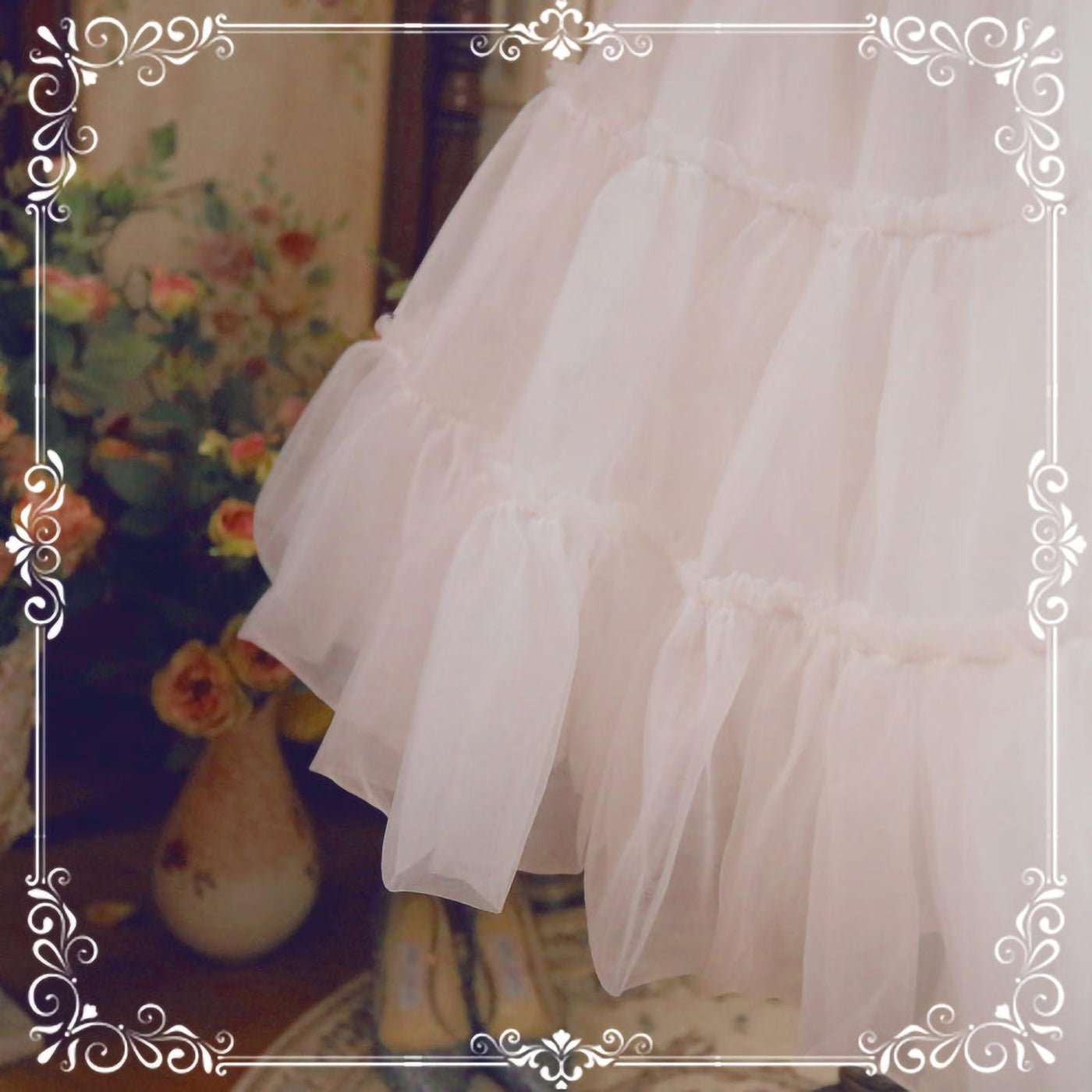 Aurora&Ariel - A Line Daily Wear - 60 cm cotton-lined organza petticoat