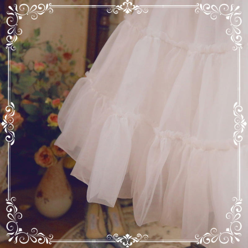 Aurora&Ariel - A Line Daily Wear - 60 cm cotton-lined organza petticoat