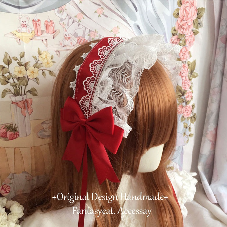 Japanese Retro Handmade Lolita Headband Lolita Style Lace Hair Accesso