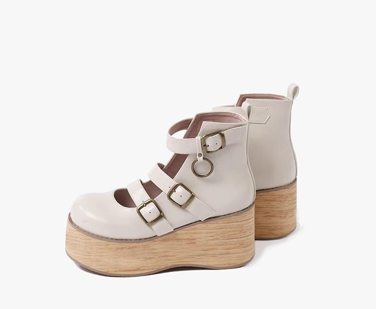 MODO - Retro Lolita - Lolita shoes with round toes and a thick sole