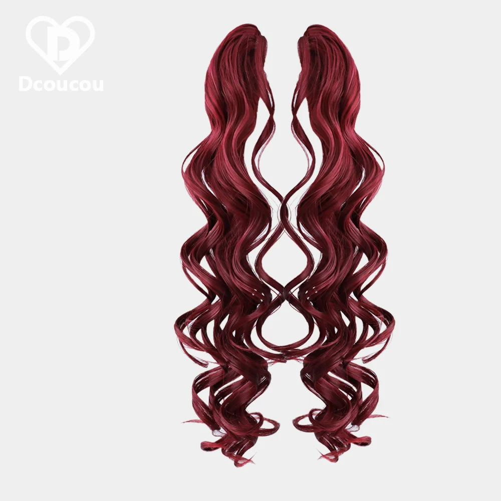 Dcoucou - Style 3 Mix & Match - 47cm Roman Curls with Tiger Clip Accessories Wig