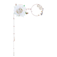 Chuxin Yemo - Rose Gear - Other Accessory with decorative glasses and a flower detail - Rose Gold White Flower Gear Glasses