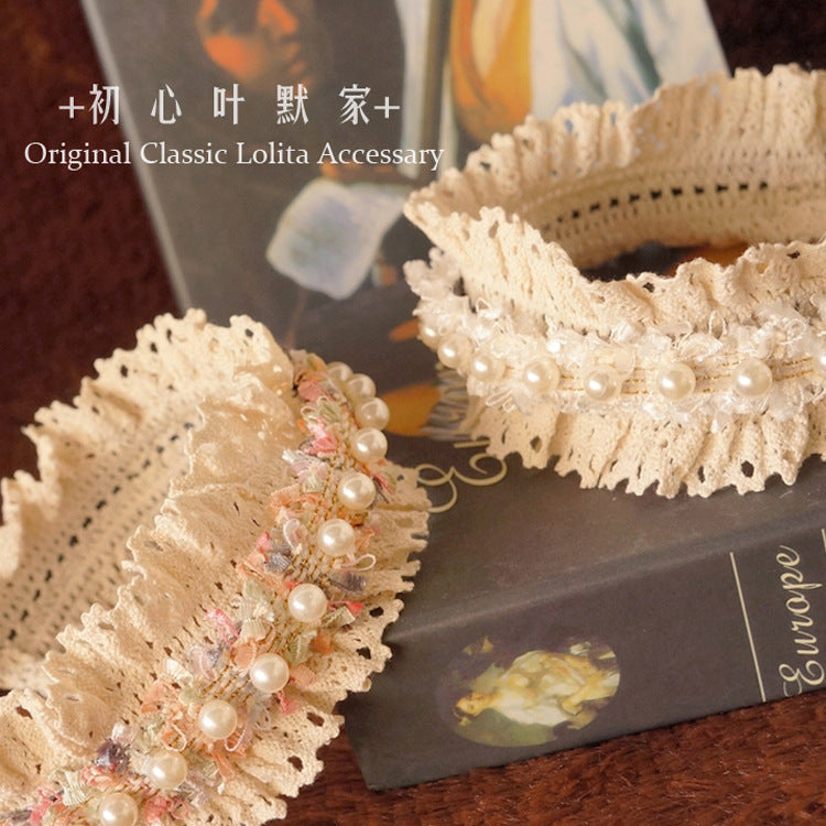 Vintage European Court Style Pearl Headband Lace Headband Beautiful Fairy Lolita Headband Hair Accessory