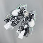 Gem-Accent Bow Brooch (Black)