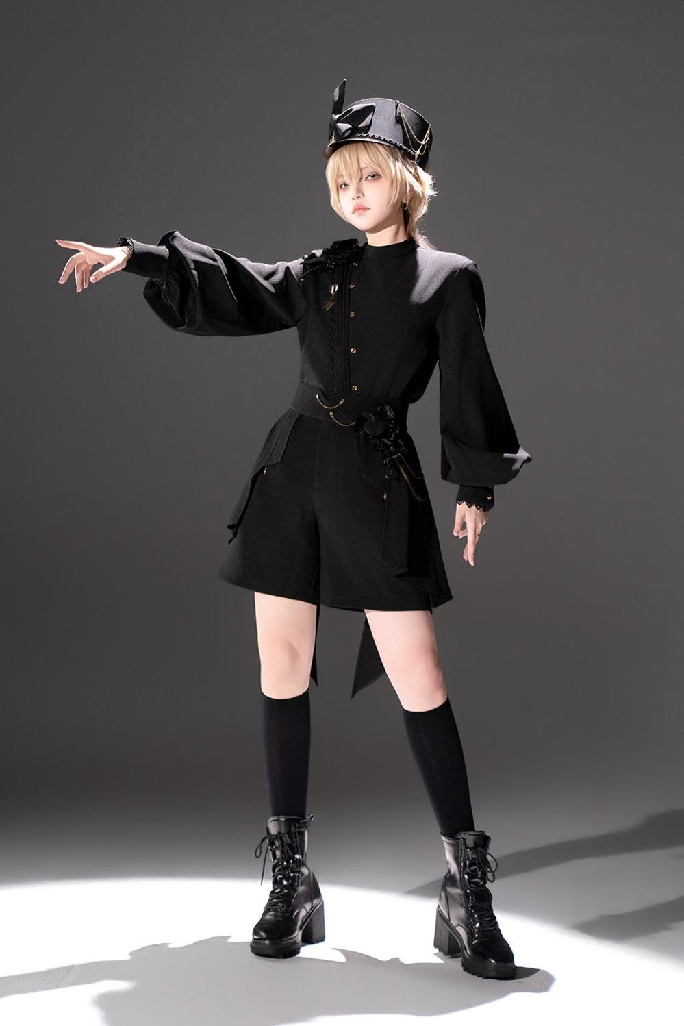 Princess Chronicles - Rose's Will - Ouji Lolita Shirt, High-Low Hem Shorts