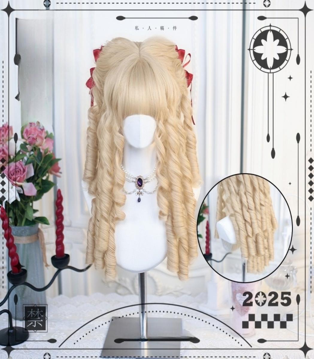 Dalao Home - 50-55 CM Lolita Wig with Retro - Roman Curls Wig