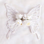White butterfly + milky white flower single piece