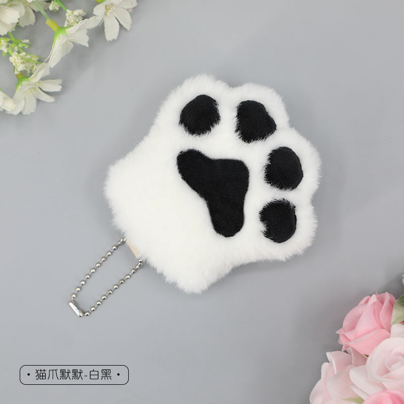 Simulation Animal Paw Small Ornament Keychain Cat Small Decoration Doll Small Accessory Cute Plush Cat Paw Small Pendant