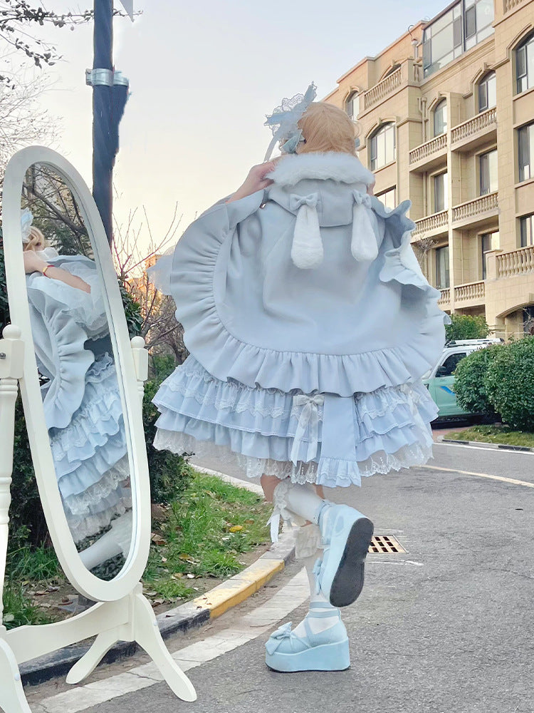 Miky Way Winter Rabbit Ear Cape