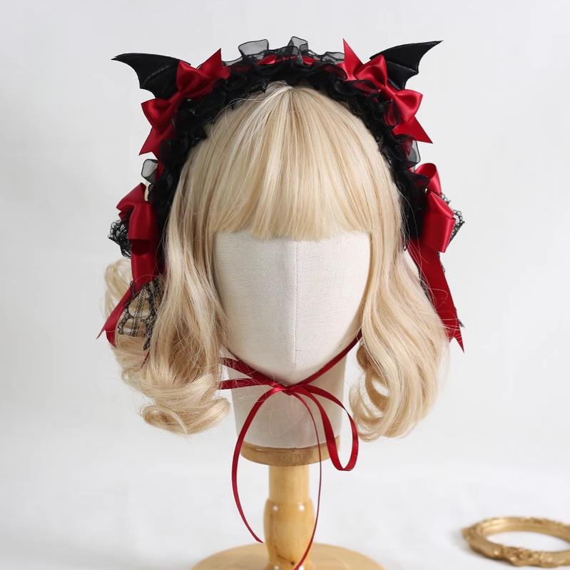 Xiaogui - Halloween Gothic Lolita Hairband - Detachable Devil Wings Headwear