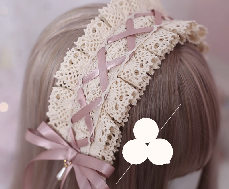 Xiaogui - Japanese Style Sweet Lolita Lace - Headband Multicolors Headwear