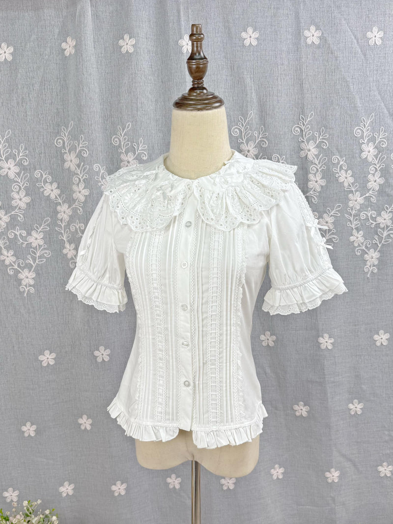 DMFS Lolita - Sunflower - Sweet Lolita blouse with a lace Peter Pan collar - product detail 9