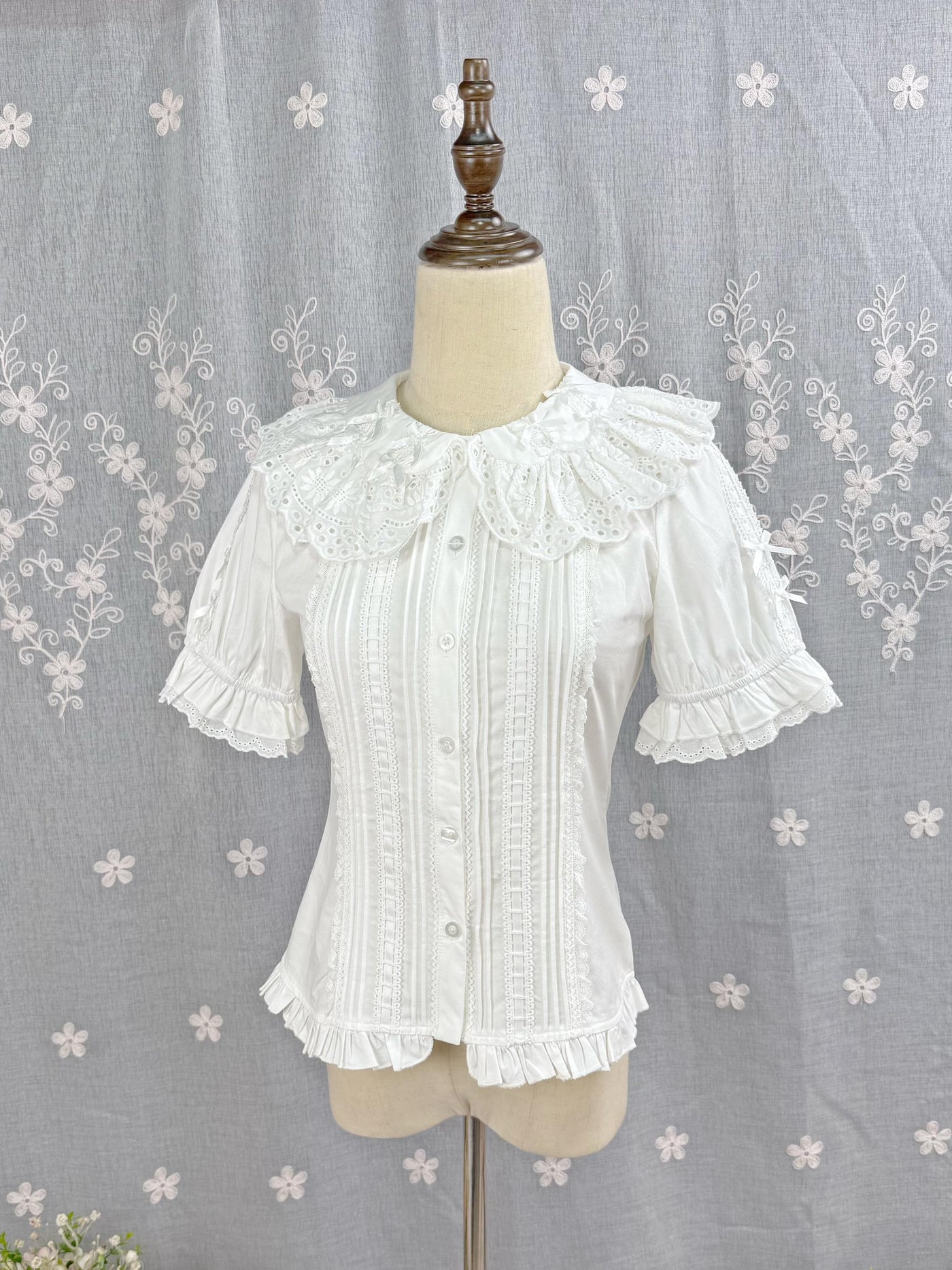 DMFS Lolita - Sunflower - Sweet Lolita Peter Pan Collar Blouse, Cotton Fabric