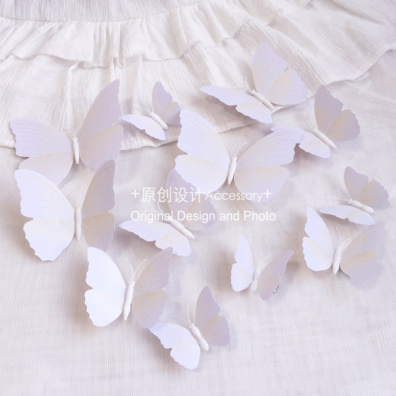 Lolita Hair Accessories 12 Realistic Butterfly Hair Clips Xiaohongshu Hanfu Accessories Fairy Set