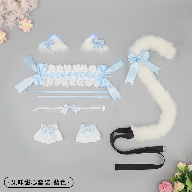 Cute Girl Hair Accessories Lolita Comic Exhibition Multi-use Clip Bow Hair Ornament Cat Ear Hair Clip Cat Ear Headband - Lolita Fetch