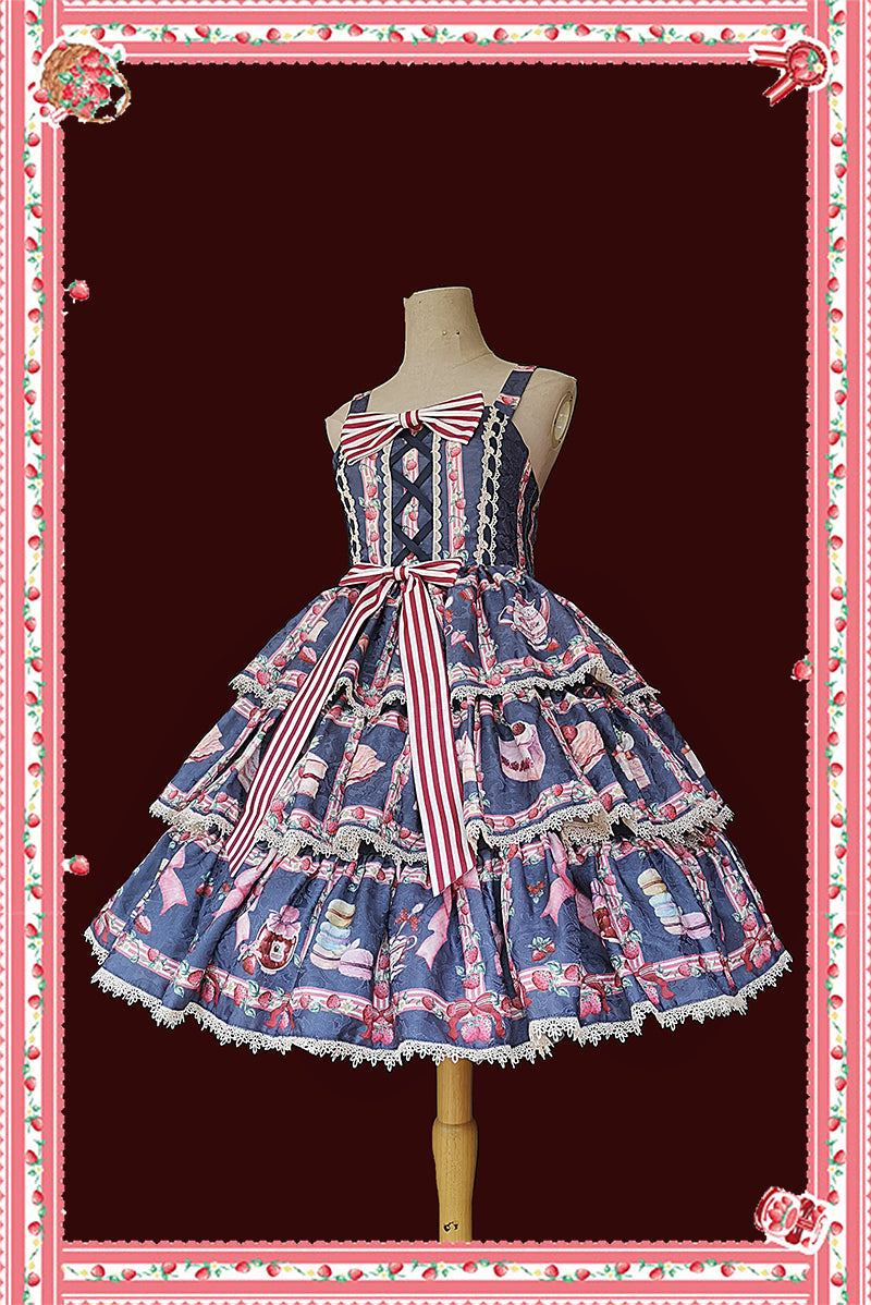 Infanta - Strawberry Tea - Tiered Ruffles Lolita JSK
