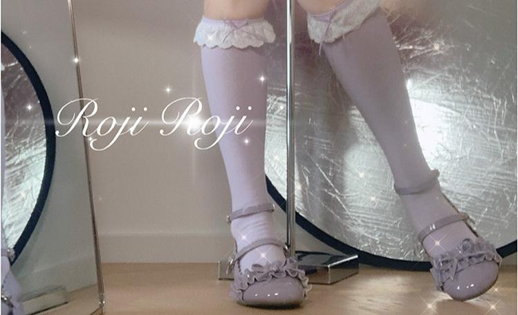 Roji Roji - Sweet Lolita Cotton Socks Bow Lace - Socks Socks