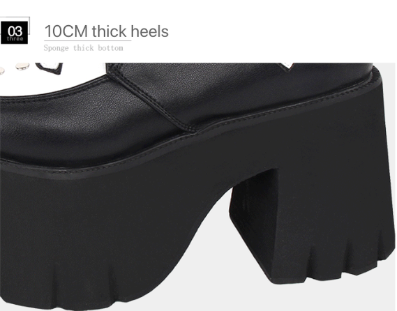 Angelic imprint - Gothic Lolita Cross Classic - Platform Shoes Shoes