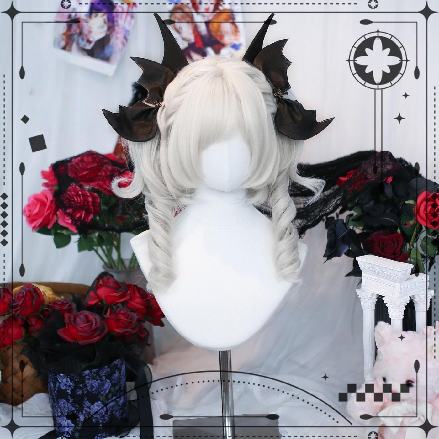 Dalao Home - Daily Lolita Curly Wig - Detachable Double Ponytail Wig