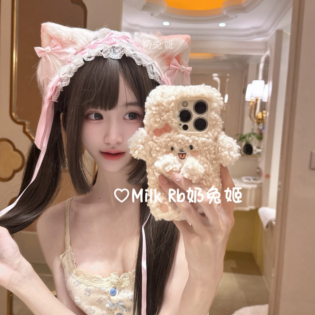 Japanese Subculture Sweet Handmade Cat Ear Hair Clip Cosplay Comic Exhibition Lolita Headband Maid Headband