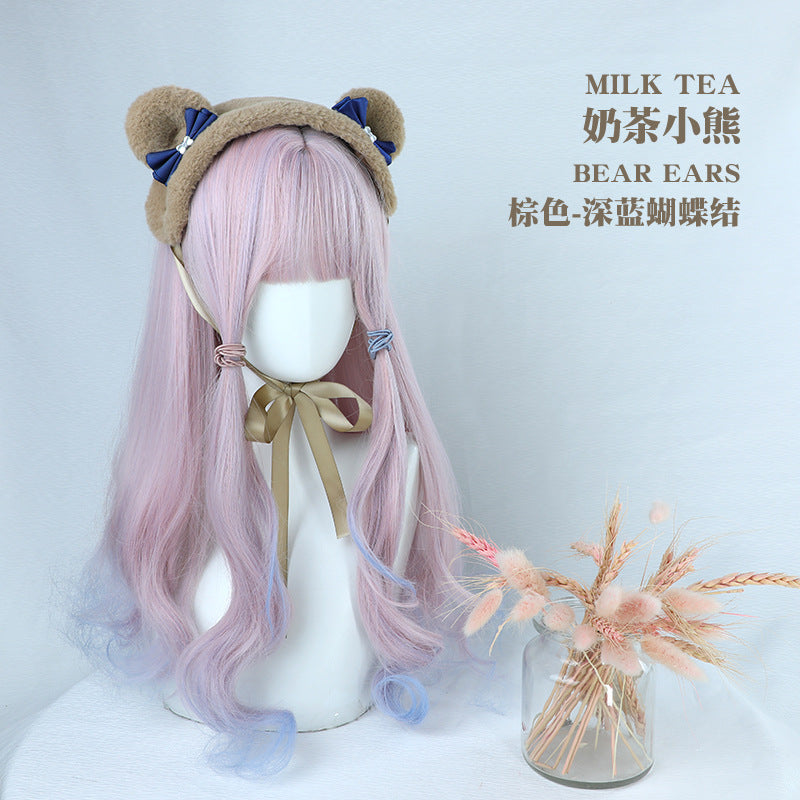 Cute Bear Ear Lolita Hairband:  Handmade Bow Accessory