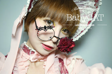 Steampunk Bat Rose Glasses Frame Lolita Dark Style Retro Anime Cosplay