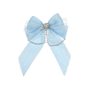 Original Mass-Produced Handmade Hair Accessories Japanese JK Lolita Cross Lace Bowknot Hair Clips Hair Accessories