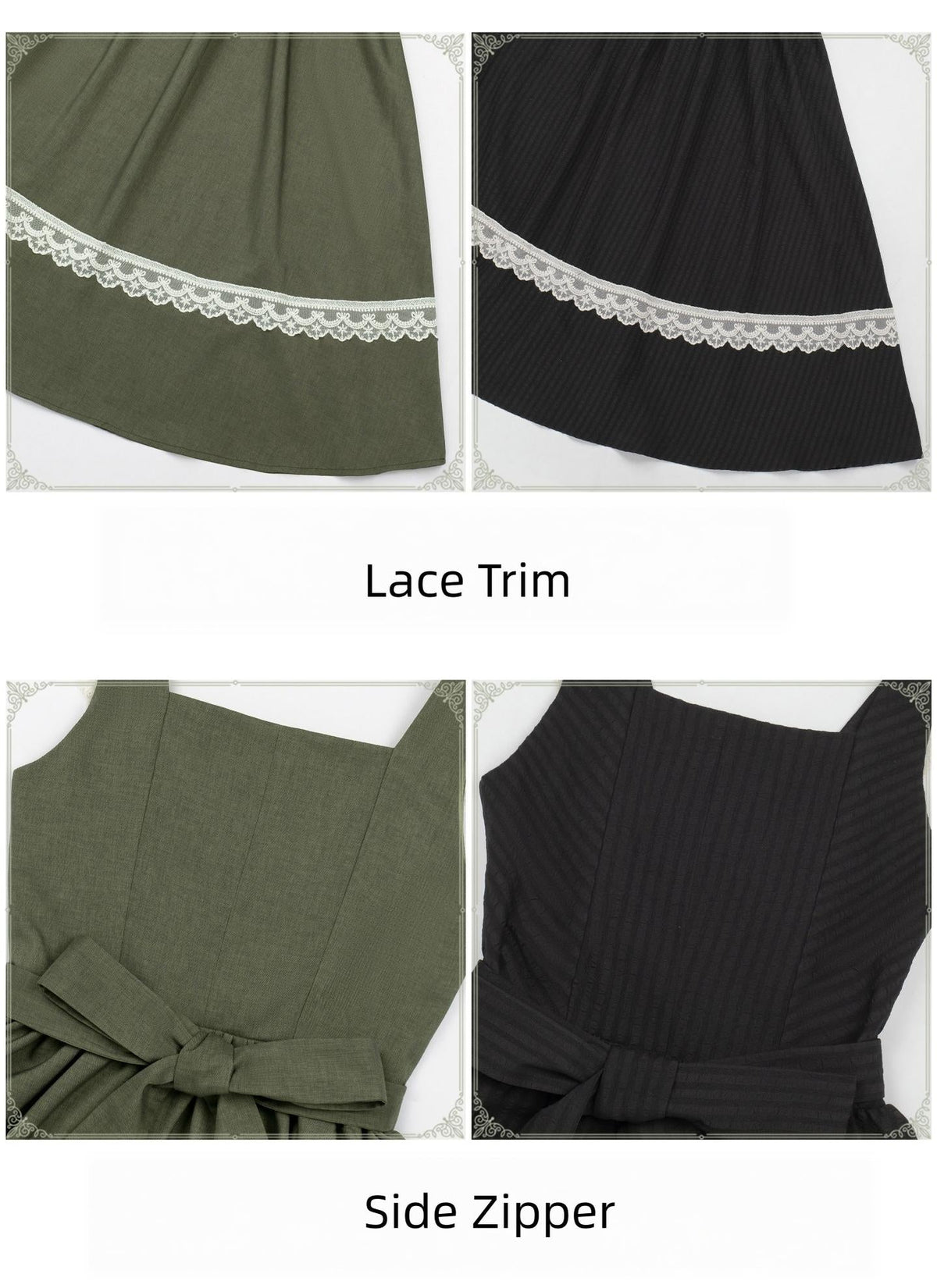 WithPUJI - Oak in the Wind - Classic Lolita JSK Dress with Rose Basket Embroidery - product detail 8