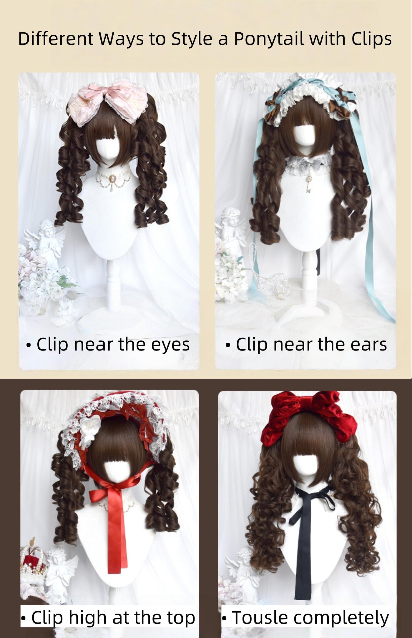 Sinwavy - Old School Lolita Wig - Layered Roman Curls Wig