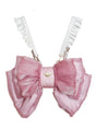 S / peach pink bag+white shoulder strap