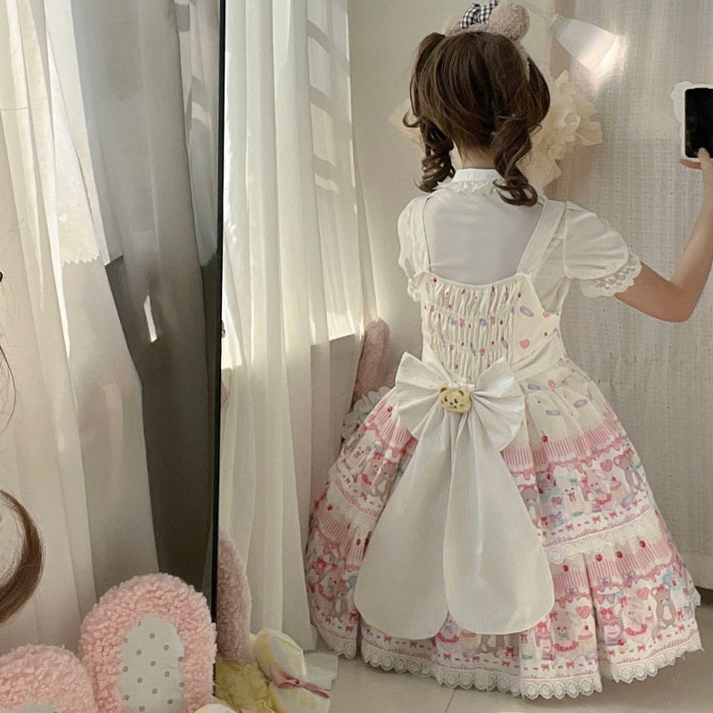 Sweet Bear Printed Lolita JSK Dress