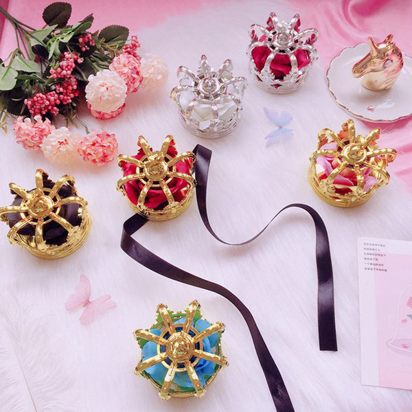Lolita Crown Hair Accessories Gorgeous Rose Crown Hairband Headdress Golden Crown Hair Clip - Lolita Fetch