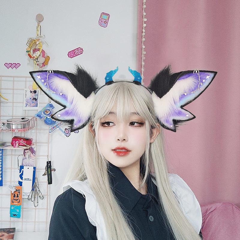 Demon Elf Butterfly Fantasy Headband - Halloween Plush Exaggerated Animal Ear - Lolita Fetch