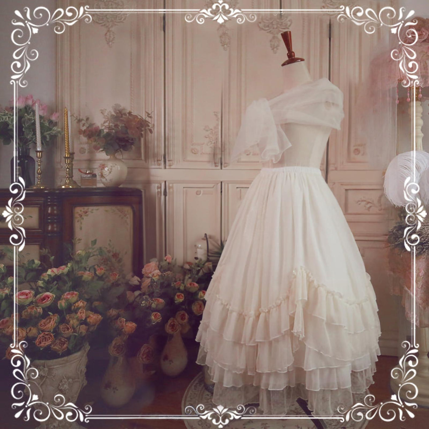 Aurora&Ariel - A Line Daily Wear - 60 cm cotton-lined organza petticoat