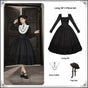 Long OP 3-Piece Set (long OP + faux collar + top hat) / S