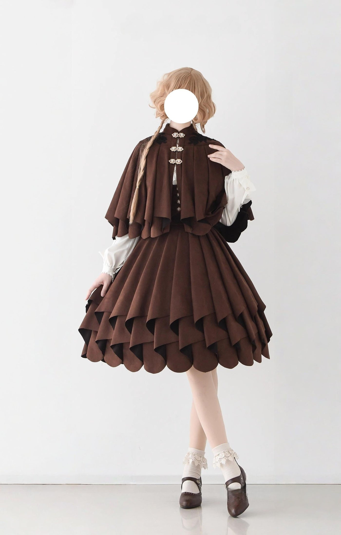 Sentaro - Molten Snowtop - Classic Lolita SK, Cape With Detachable Collar