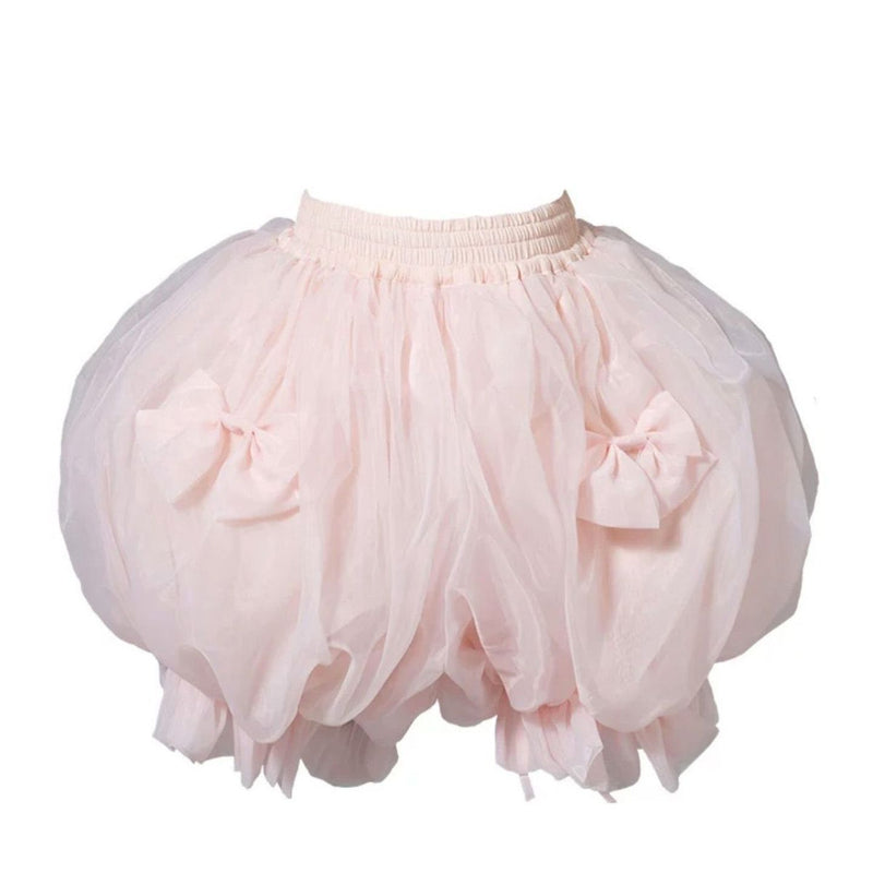 Cloud Puff Organza Lolita Bloomer Petticoat - pink colour