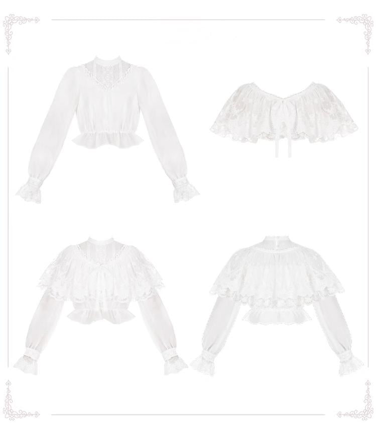 With PUJI - Love Poem - Classic Lolita Shawl 3-Color Versatile Spring Innerwear