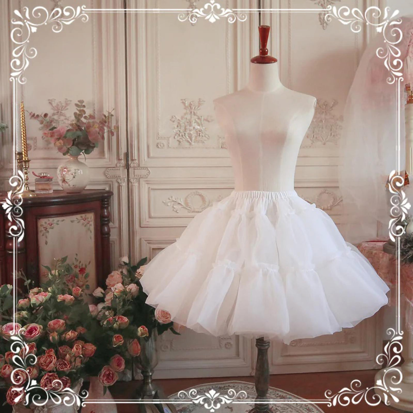 White Aurora&Ariel A-line Lolita petticoat