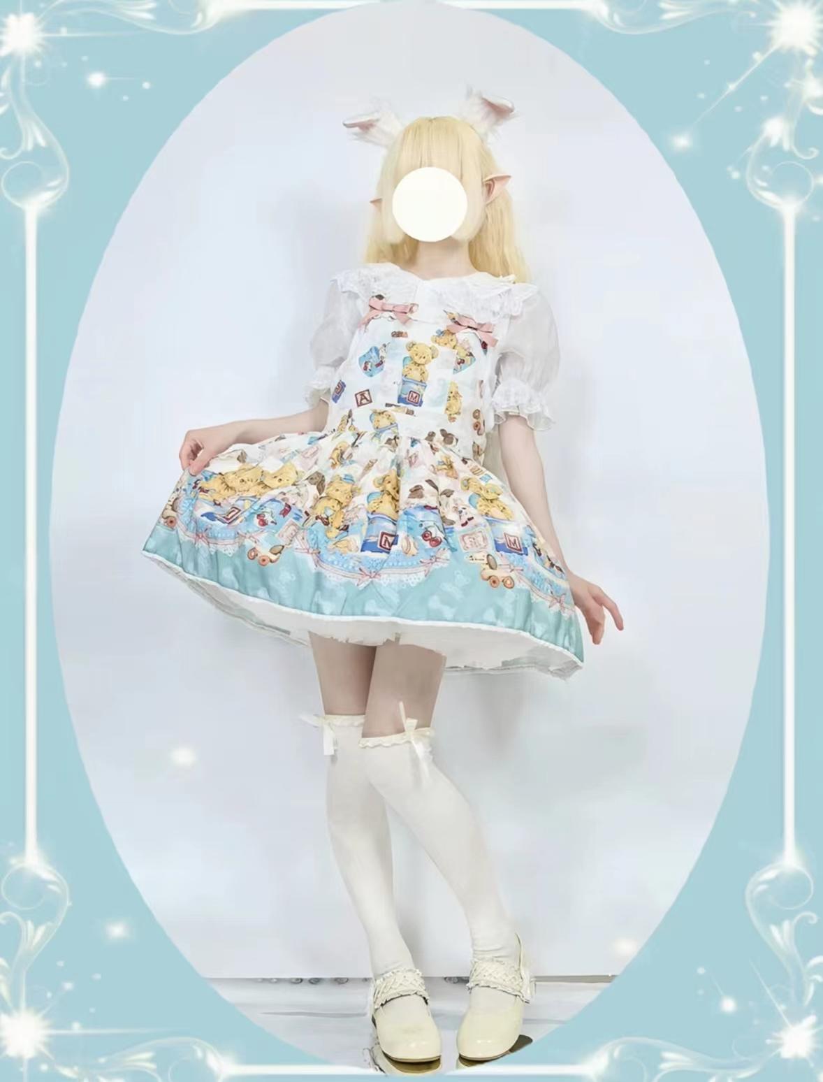 DMFS Lolita - DMFS - Sweet Lolita Shirt Cotton Lolita Blouse Doll Collar