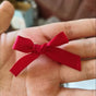 Burgundy Mini Bow Brooch / 1-Piece Set