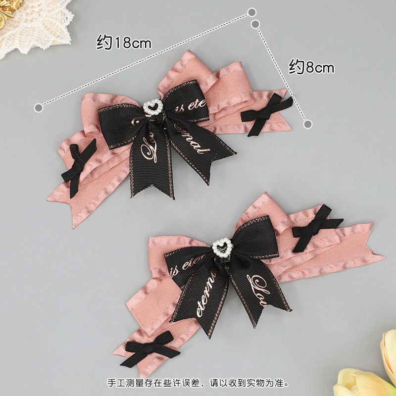 Anime Lolita Hairpin - JK Cute Bow Side Clip for Comic Exhibition & Daily