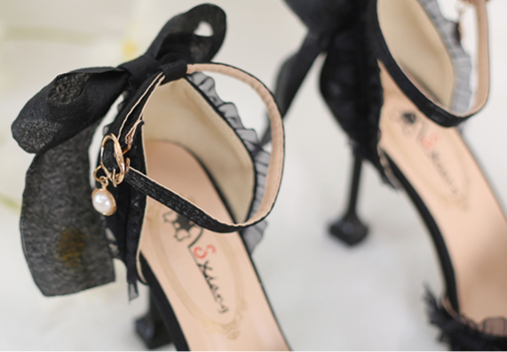 Xiaogui - Elegant Lolita High-Heeled Camellia - Bows Shoes Shoes