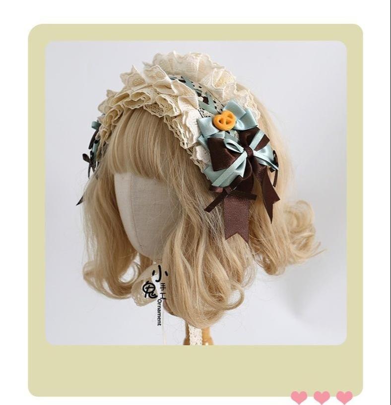 Xiaogui - Sweet Lolita Headband and Top Hat - with Candy Details Headwear