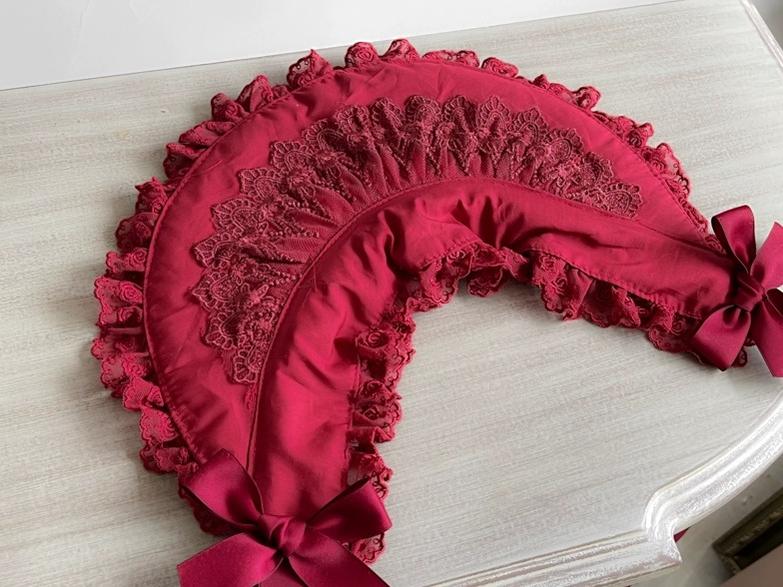 MAID - Gothic Lolita Lace Bonnet Wide Brim - Bow BNT Headwear Headwear