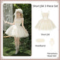 Short JSK 3-piece Set (Short JSK + Headband + Hanamaru Head Veil) / S