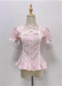 Pink - Short Sleeve Blouse Only / One Size