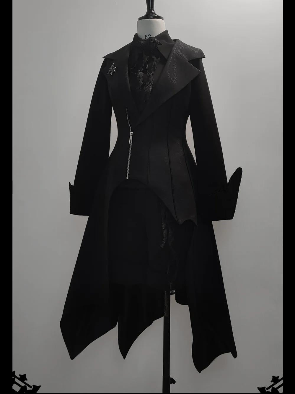 Princess Chronicles - Wind - Ouji Lolita Black Long Vest